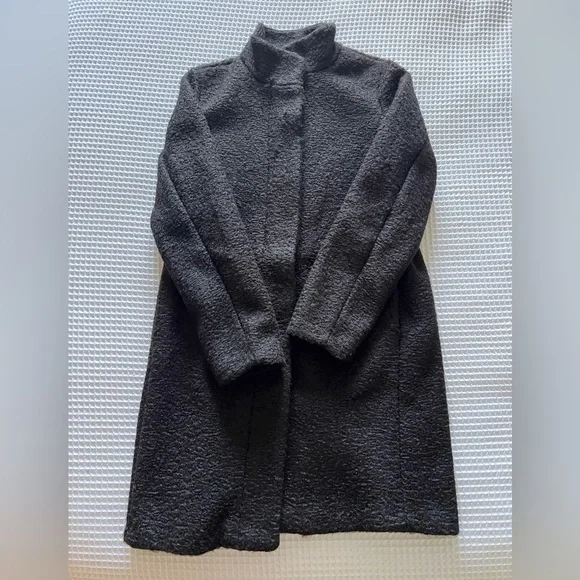 Old Navy Black Bouclé Midi Coat - Small - Picture 10 of 11